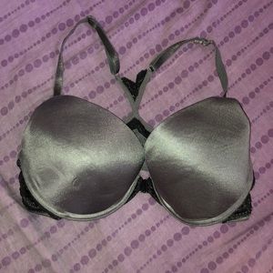 Gray Silk Bra